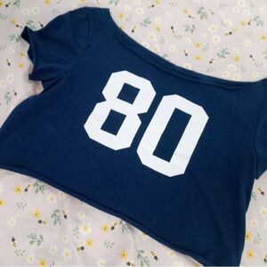 Navy Blue Kids Shirt with White Number Print